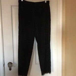 J Crew Black Lace pants. Size 8. New with tags
